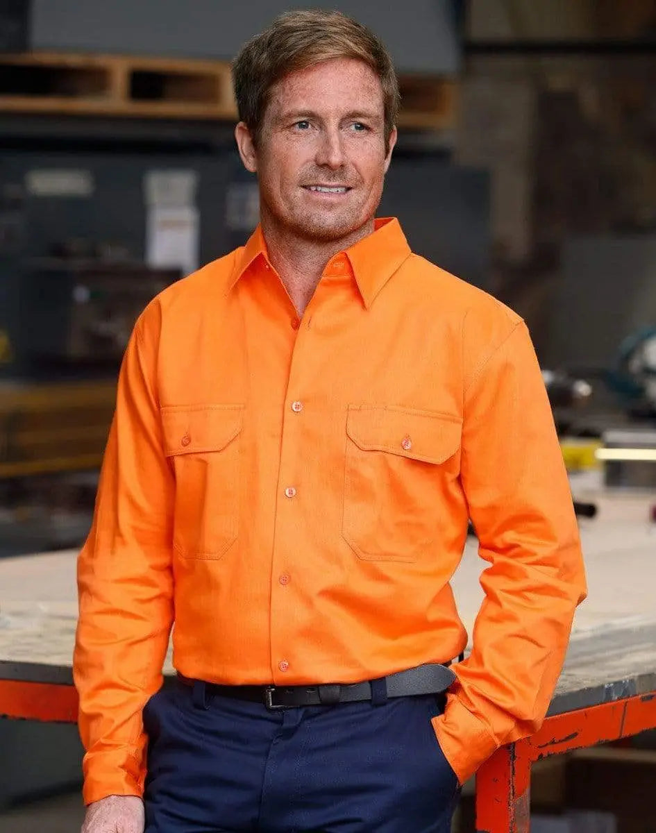 Men's Hi-vis L/s Drill Shirt SW51 Metro Workwear.